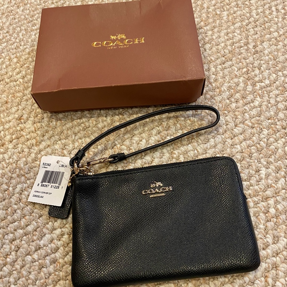 Coach Black Wristlet
